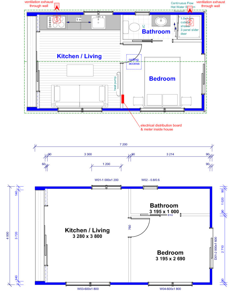 Kynoch Construction - 1 Bed Cabin floor plans